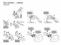 Bosch 0 603 224 003 Pks 46 Circular Hand Saw 220 V / Eu Spare Parts